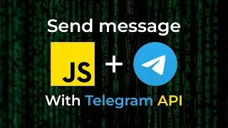 Telegram API + Javascript orqali Telegram botga habar jo'natish | @incodeuz   #js #tgapi #telegram