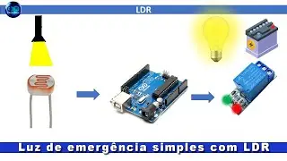 Luz de emergência simples com LDR e Arduino