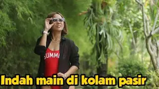 kak Indah main di kolam Pasir Lurr..