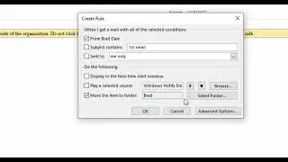 How to Set Up a Rule in Outlook to Have Emails Go Directly to a Folder