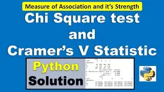 Crosstab, Chi square test, and Cramer's V Statistic | Python Solution