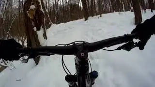 Зимняя Битца на велосипеде. Тест трехосевика и экшен камеры.