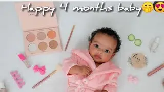 Baby Kylah's Four Month Milestone 🤩 The Most Beautiful Four Month Old.