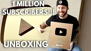 1 MILLION Subscribers GOLD Play Button Award Unboxing #youtubecreatorawards