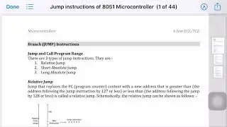 Branch instructions of 8051 Microcontroller /jump instructions