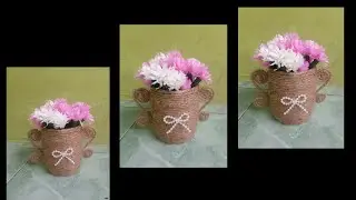 DIY Vas bunga mini dari botol bekas || Cara membuat vas bunga dari botol bekas