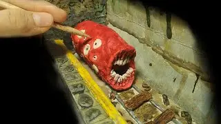 Лепка поезда пожиратель творение Тревора Хендерсона.