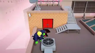 Gang beast, wave mode : 4v1 very good fight part 2 (game lost)