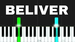 BELIVER - Imagine Dragons - piano tutorial #tutorial #piano #believer