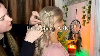 ASMR Light Touch Hair Perfecting with Hair Brushing & Finishing Touches | Earrings & Decorations