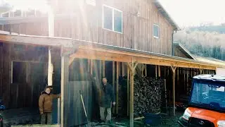 Starting Our Outdoor Wood Furnace before the Winter Storms