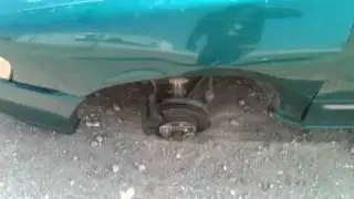 Auto se le sale la llanta, accidente en automóvil, Guamuchil, Sinaloa