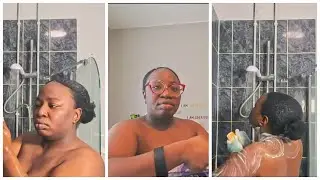 Morning Shower Care Routine #showerroutine #naturalhair #afrohair #hair #hairtips 