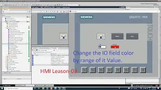 TIA Portal: How to add IO field on HMI for visualize the data? HMI Leason - 03