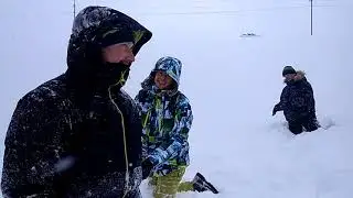 Передвижение по тундре ползком 4*4 по снегу