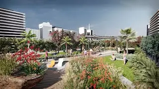 Realistic animation of an Australian park created with Lands Design and Enscape