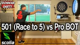 501 vs Professional BOT on Ironman Darts featuring Scolia Home System