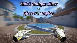 Kukri Antique silver + Gloves Champion
