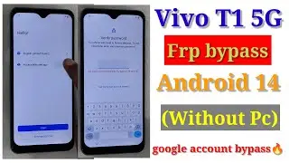 Vivo T1 5G [V2141] Frp bypass  2025 Android 14 (Without Pc) | VIVO T1 5G google account bypass🔥
