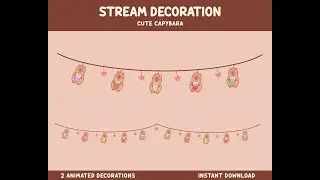 Capybara Pastel String Overlay – Animated Streamlabs & OBS Stream Overlay