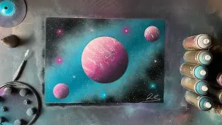 I'm Back! Planet Painting with Spray Paint