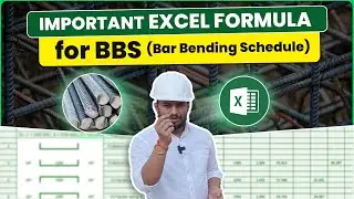 Important Excel Formula for BBS🔥 | Bar Bending Schedule in Excel