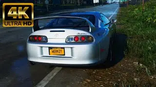 Toyota Supra speed driving city thrill 4k