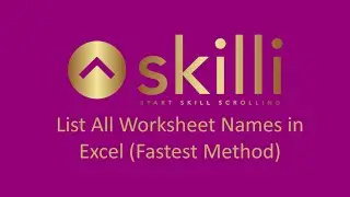 List all worksheet names in 30 seconds using macro
