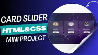 How to Create Responsive Card Slider in HTML CSS & JavaScript from scratch