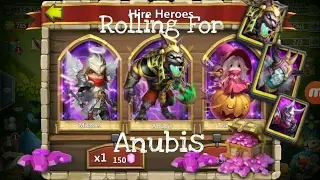 Castle Clash: Rolling for New Hero Anubis |10k f2p gems| Awesome luck with Double Legendaries |
