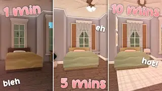 building a room in 1 minute, 5 minutes, and 10 minutes