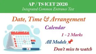 TS ICET 2024 || Calendar || Date, Time And Arrangement || All Types of Questions || 1-2 Marks
