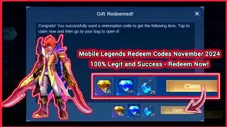 3 Mobile Legends Redeem Codes November 2, 2024 - Claim this All new Working MLBB redeem code No VPN