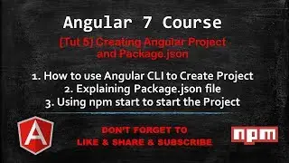 [Tutorial 5] Creating Angular Project and Package json