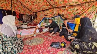 Nomadic family grief in the tragic incident of Baqer falling in the construction of a house