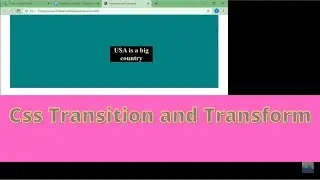 CSS Transition and Transform