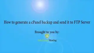 How to generate a cPanel backup and sent it to FTP Server with SafeGuard Hosting