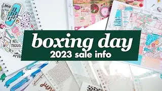 Boxing Day 2023 Sale Info, Freebies & FOIL STICKERS! | Plannerface