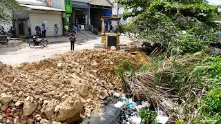 Unexpected.!! Update New Plan Push Fill Southern Part​ Huge Size Of Work Skills ​Komatsu Dozer Truck