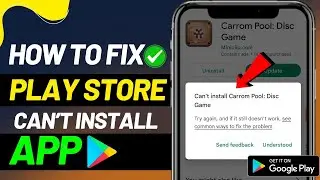 How To Solve✅ Play Store Can't Install App || Can't Install App Play Store Problem In Hindi ||