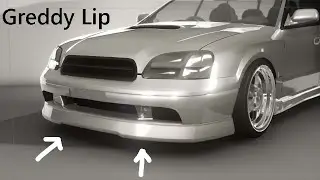 Making a Greddy Lip for my Legacy BH5 in Blender (Assetto Corsa Modding)