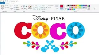 How to draw the Coco (2017 film) logo using MS Paint | How to draw on your computer
