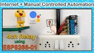 Internet & Manual Controlled 4ch Relay using ESP8266 01 | IoT Projects | LCSC | Ubidots | JLCPCB