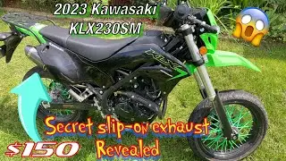 Kawasaki KLX230SM cheap slip-on exhaust 