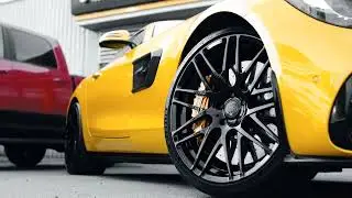 Yellow Mercedes GTS at SouthArt
