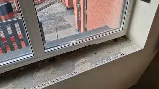 Штукатурный подоконник до  ремонта