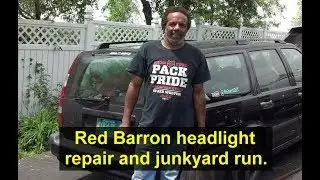 Red Barron Volvo 850 R headlight repair, pulled a transmission and engine from junkyard. - HOWR