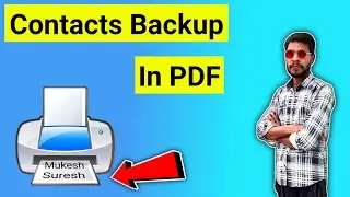How to Create Contacts Backup in PDF | Mobile Number to PDF |