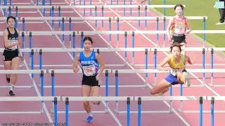 고교 여자 허들 최강 박지영 선수 vs 육상 신동 배윤진 선수가 100mH 예선 만났다!!!  20240405 체고 육상 대회