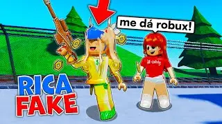 FINGI SER RICA COM ITENS FAKE NO MM2! [ROBLOX]